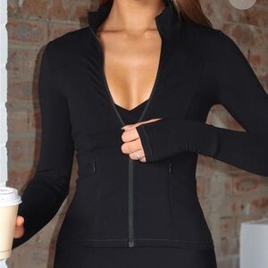 Black Athletic Jacket from White Fox Boutique